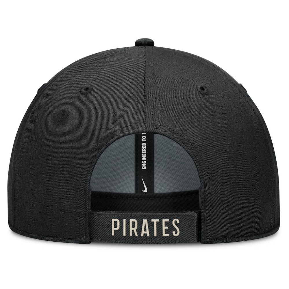 Pittsburgh Pirates Nike Statement Club Performance Adjustable Hat - Black/Natural Hats