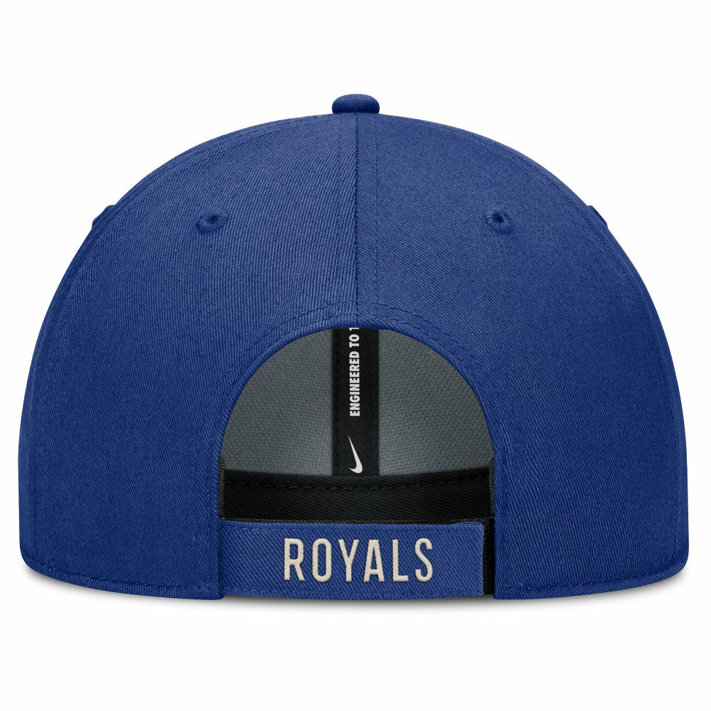 Kansas City Royals Nike Statement Club Performance Adjustable Hat - Royal/Natural Hats