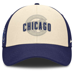 Chicago Cubs Nike Statement Club Performance Adjustable Hat - Royal/Natural Hats