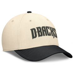 Arizona Diamondbacks Nike Statement Rise Performance Flex Hat - Natural/Black Hats