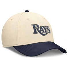 Tampa Bay Rays Nike Statement Rise Performance Flex Hat - Natural/Navy Hats