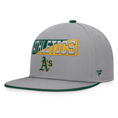 Athletics Fanatics Punchout Snapback Hat - Gray Hats