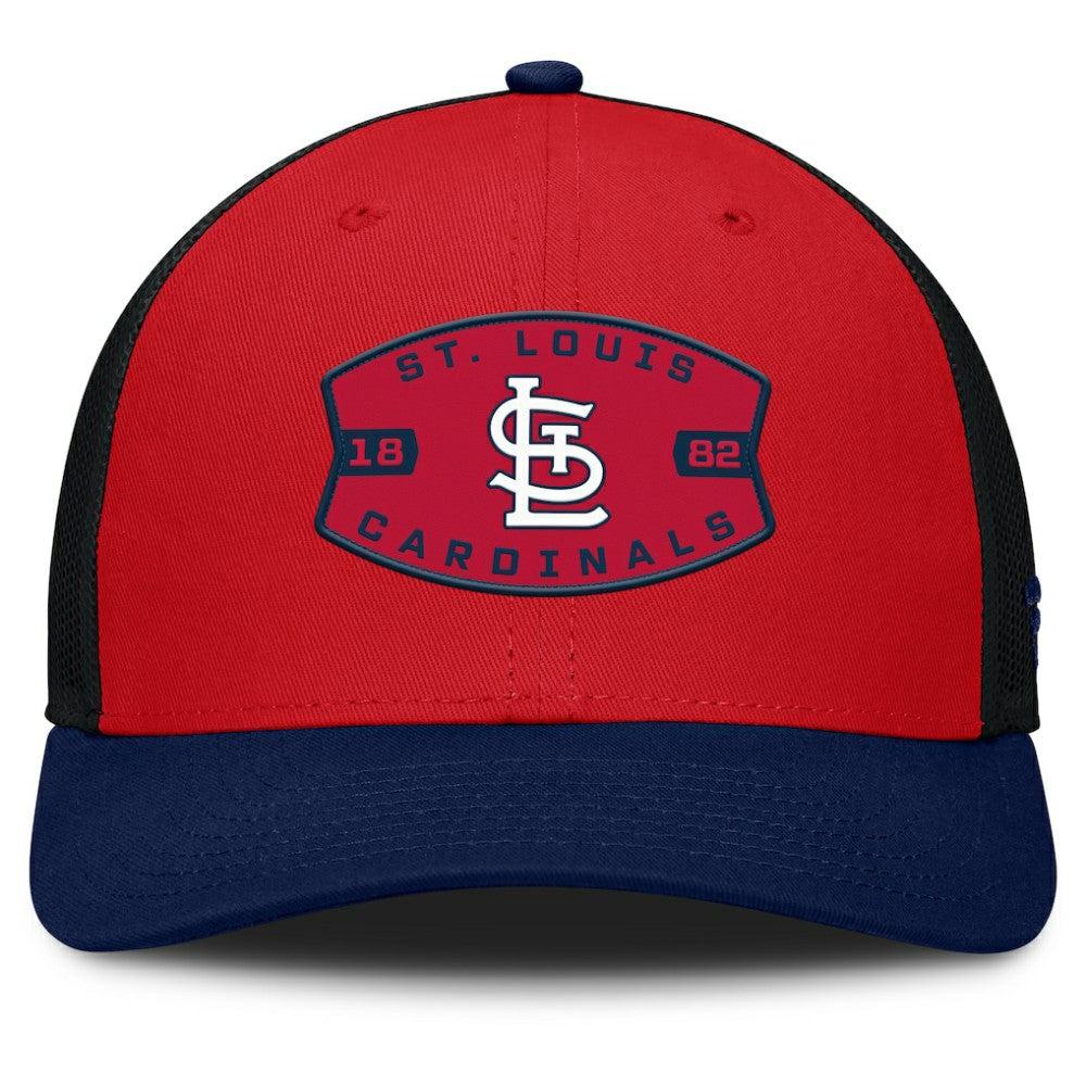 St. Louis Cardinals Fanatics Cutoff Adjustable Trucker Hat - Red/Navy Hats