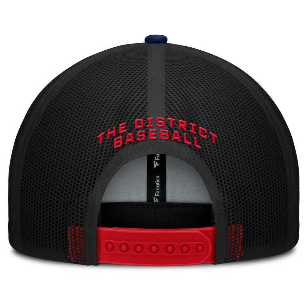Washington Nationals Fanatics Cutoff Adjustable Trucker Hat - Red/Navy Hats