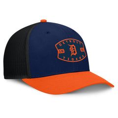 Detroit Tigers Fanatics Cutoff Adjustable Trucker Hat - Navy/Orange Hats