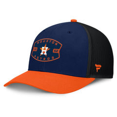 Houston Astros Fanatics Cutoff Adjustable Trucker Hat - Navy/Orange Hats