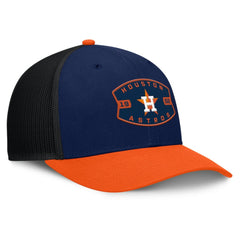 Houston Astros Fanatics Cutoff Adjustable Trucker Hat - Navy/Orange Hats
