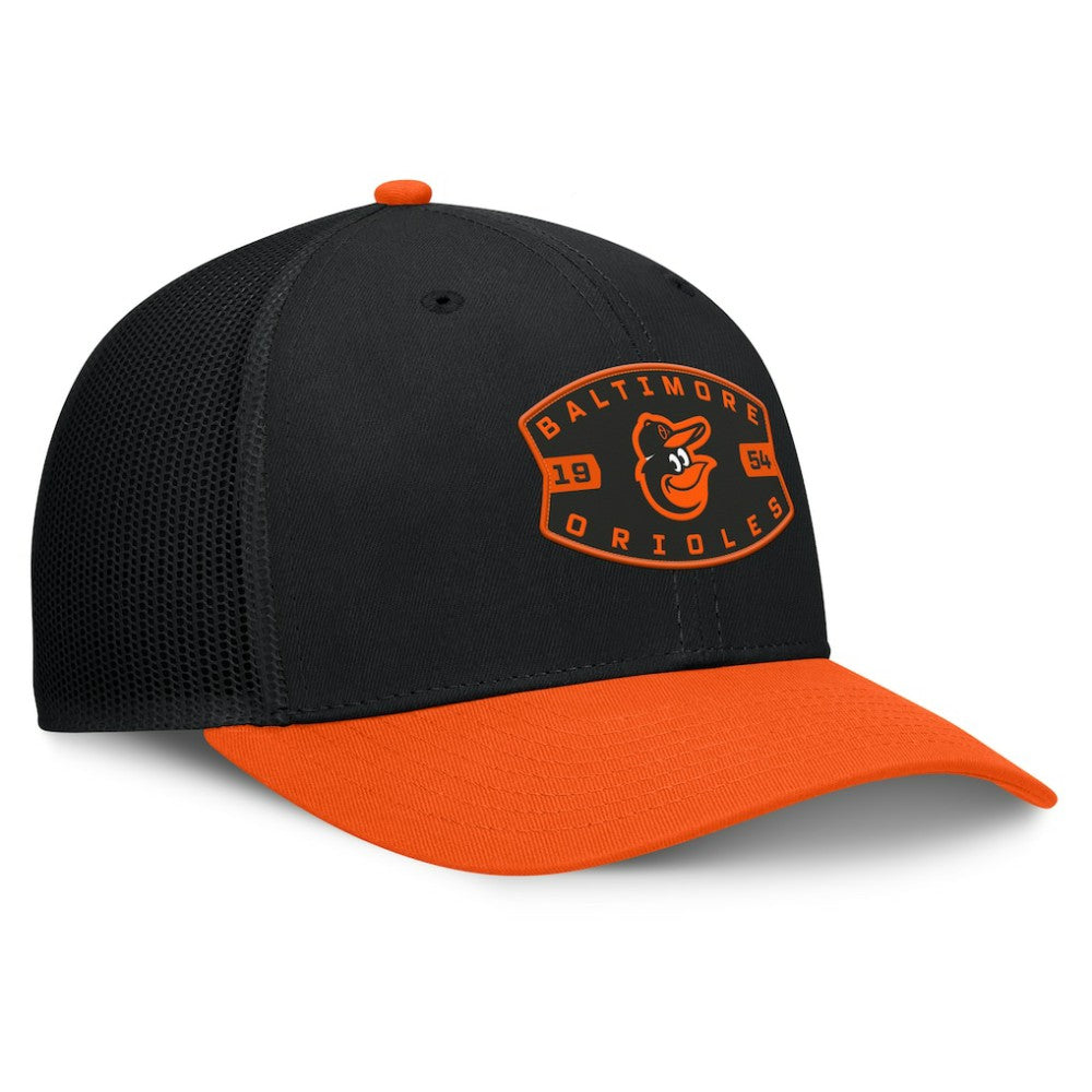 Baltimore Orioles Fanatics Cutoff Adjustable Trucker Hat - Black/Orange Hats