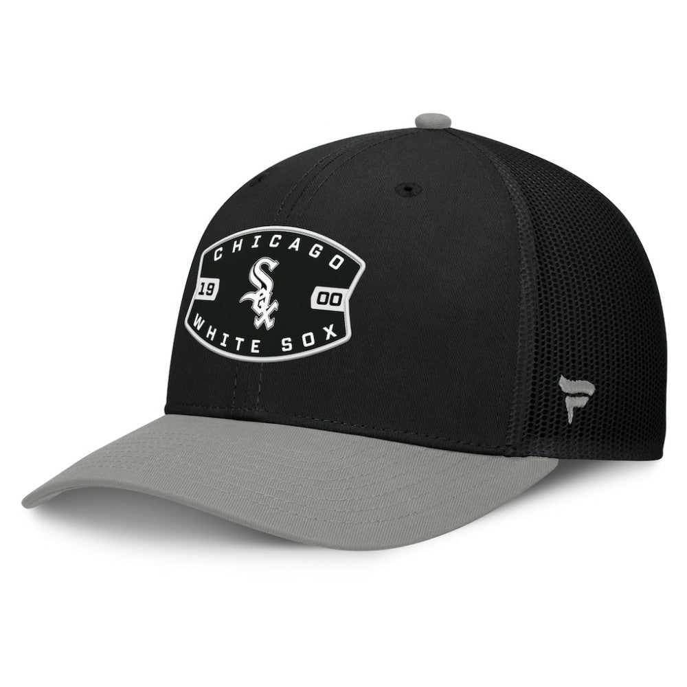Chicago White Sox Fanatics Cutoff Adjustable Trucker Hat - Black/Gray Hats