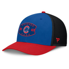 Chicago Cubs Fanatics Cutoff Adjustable Trucker Hat - Royal/Red Hats