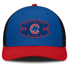 Chicago Cubs Fanatics Cutoff Adjustable Trucker Hat - Royal/Red Hats