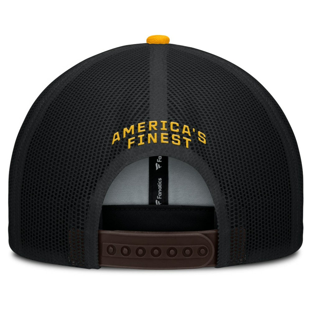 San Diego Padres Fanatics Cutoff Adjustable Trucker Hat - Brown/Gold Hats