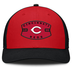 Cincinnati Reds Fanatics Cutoff Adjustable Trucker Hat - Red/Black Hats