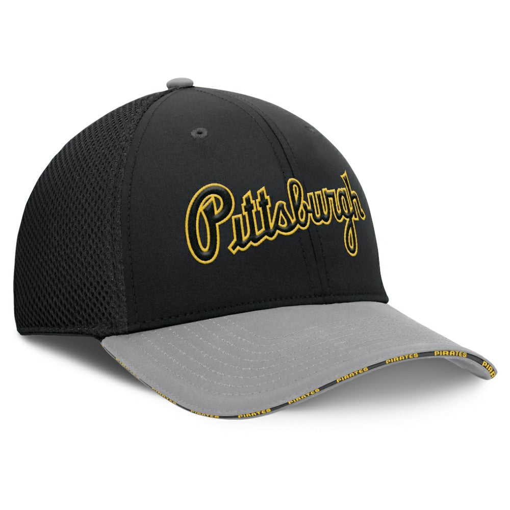 Pittsburgh Pirates Fanatics Pennant Flex Hat - Black/Gray Hats