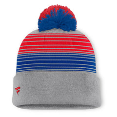 Chicago Cubs Fanatics Balk Cuffed Knit Hat with Pom - Gray Hats