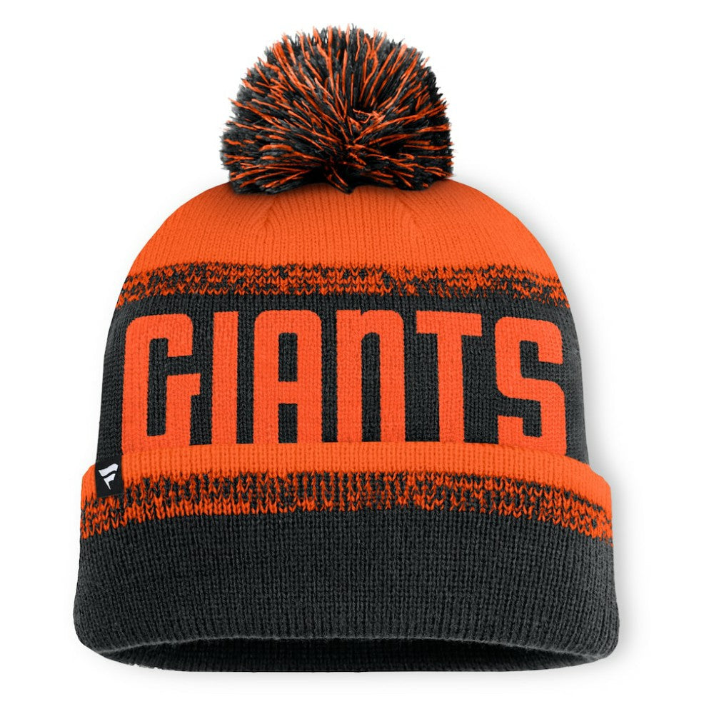 San Francisco Giants Fanatics No-Doubter Cuffed Knit Hat with Pom - Black/Orange Hats