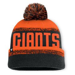 San Francisco Giants Fanatics No-Doubter Cuffed Knit Hat with Pom - Black/Orange Hats