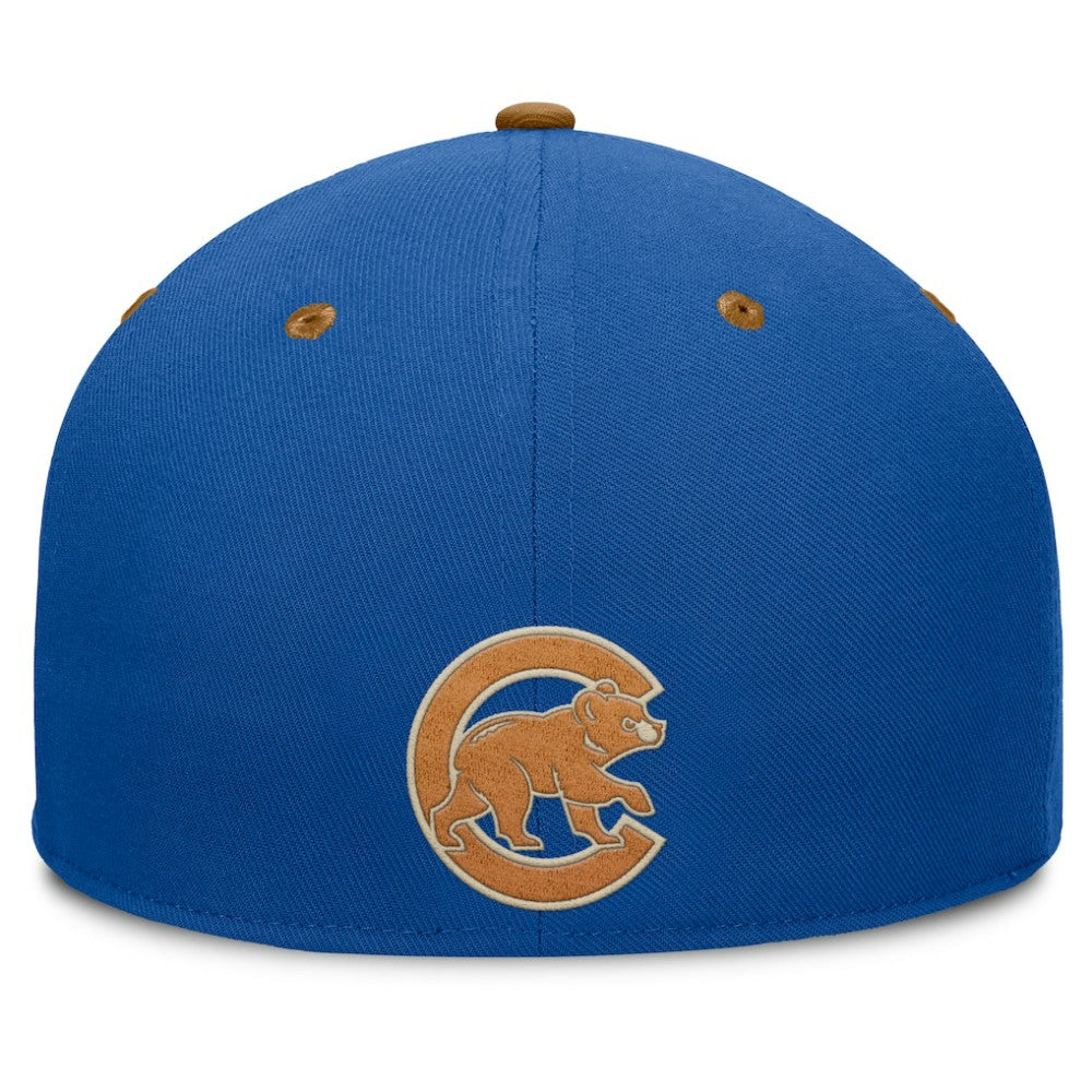 Chicago Cubs Fanatics Splinter Fitted Hat - Royal/Tan Hats