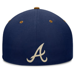 Atlanta Braves Fanatics Splinter Fitted Hat - Navy/Tan Hats