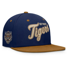 Detroit Tigers Fanatics Splinter Fitted Hat - Navy/Tan Hats