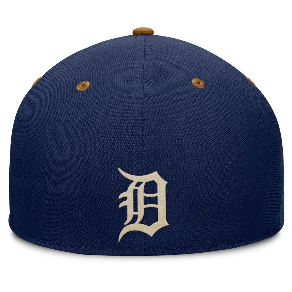 Detroit Tigers Fanatics Splinter Fitted Hat - Navy/Tan Hats