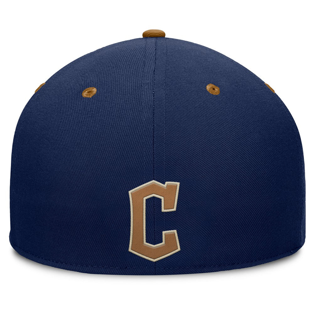 Cleveland Guardians Fanatics Splinter Fitted Hat - Navy/Tan Hats