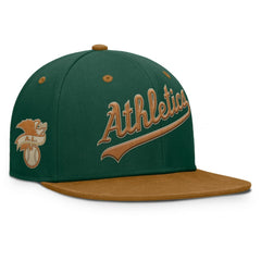 Athletics Fanatics Splinter Fitted Hat - Green/Tan Hats