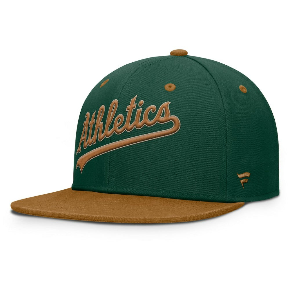 Athletics Fanatics Splinter Fitted Hat - Green/Tan Hats