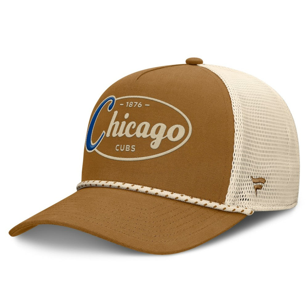 Chicago Cubs Fanatics A-Frame Trucker Adjustable Hat - Brown Hats