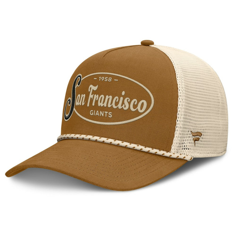 San Francisco Giants Fanatics A-Frame Trucker Adjustable Hat - Brown Hats