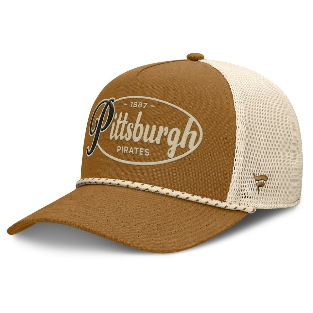 Pittsburgh Pirates Fanatics A-Frame Trucker Adjustable Hat - Brown Hats