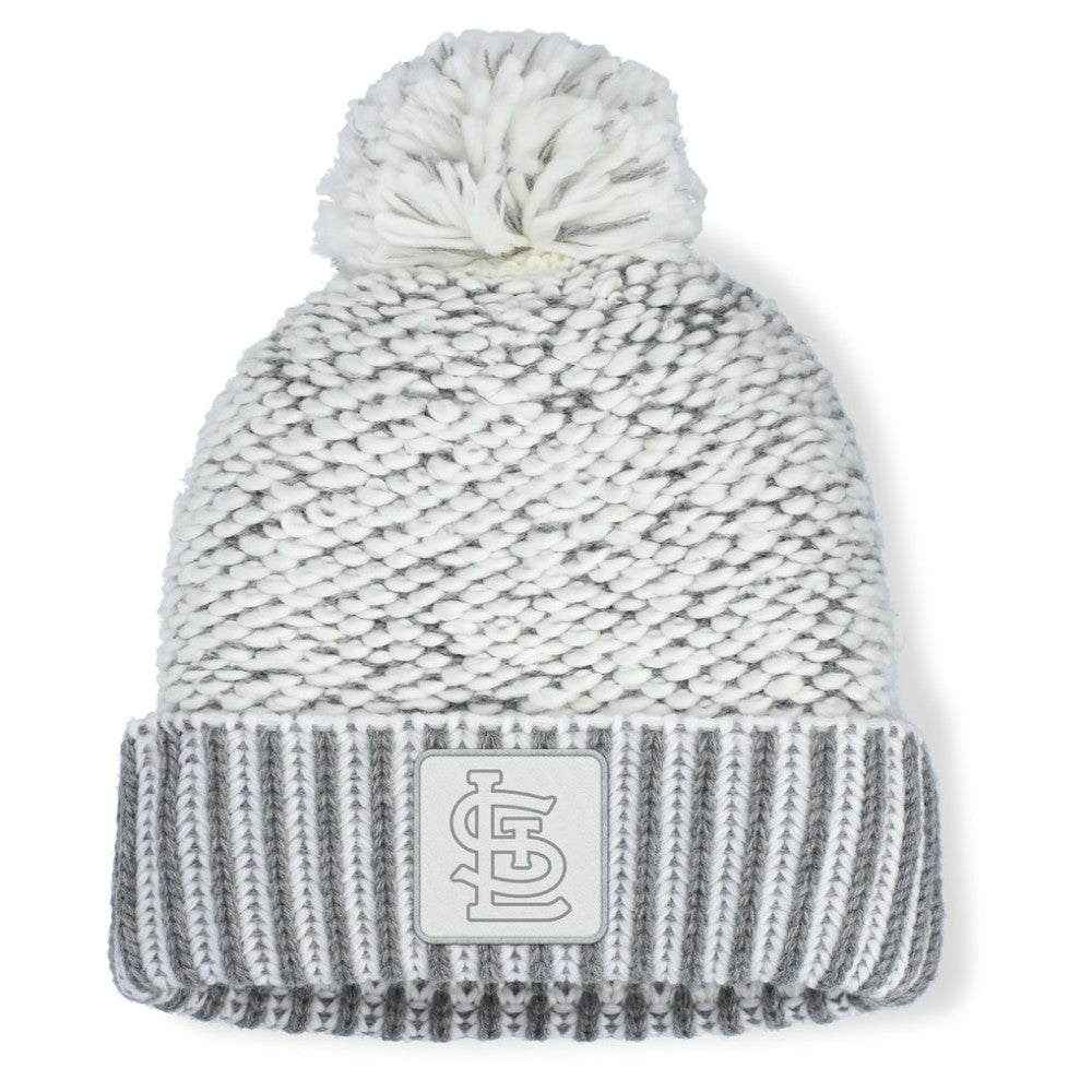St. Louis Cardinals Fanatics Women's Hangtime Cuffed Knit with Pom - Heather Gray