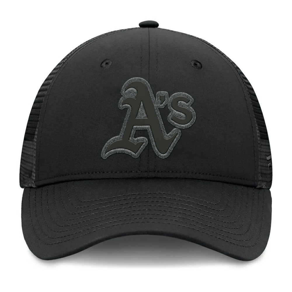 Athletics Fanatics Launch Adjustable Trucker Hat - Black Hats