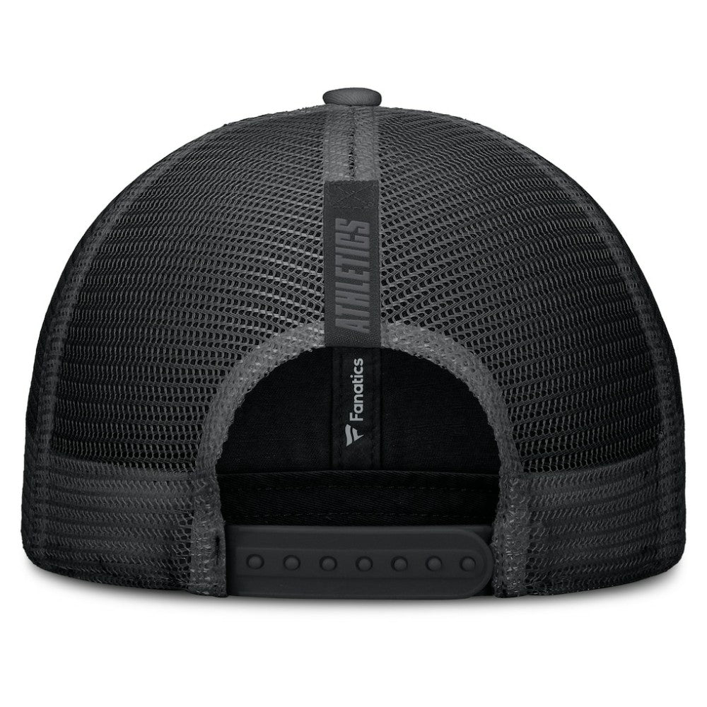 Athletics Fanatics Launch Adjustable Trucker Hat - Black Hats