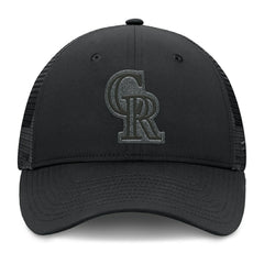 Colorado Rockies Fanatics Launch Adjustable Trucker Hat - Black Hats