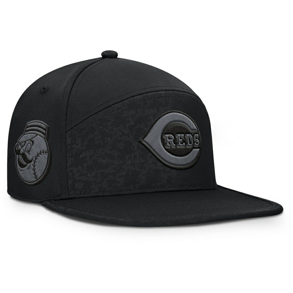 Cincinnati Reds Fanatics Platoon Snapback Hat - Black Hats