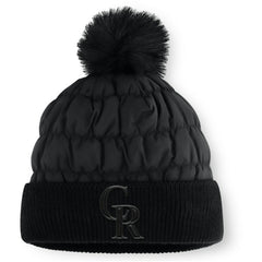 Colorado Rockies Fanatics Nightcap Cuffed Knit Hat with Pom - Black Hats