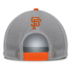 San Francisco Giants Fanatics Cranked Foam Front Patch Trucker Adjustable Hat - Gray/White Hats
