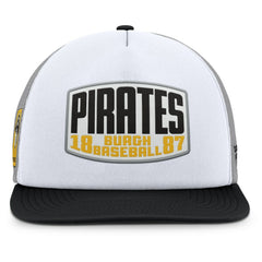 Pittsburgh Pirates Fanatics Cranked Foam Front Patch Trucker Adjustable Hat - Gray/White Hats