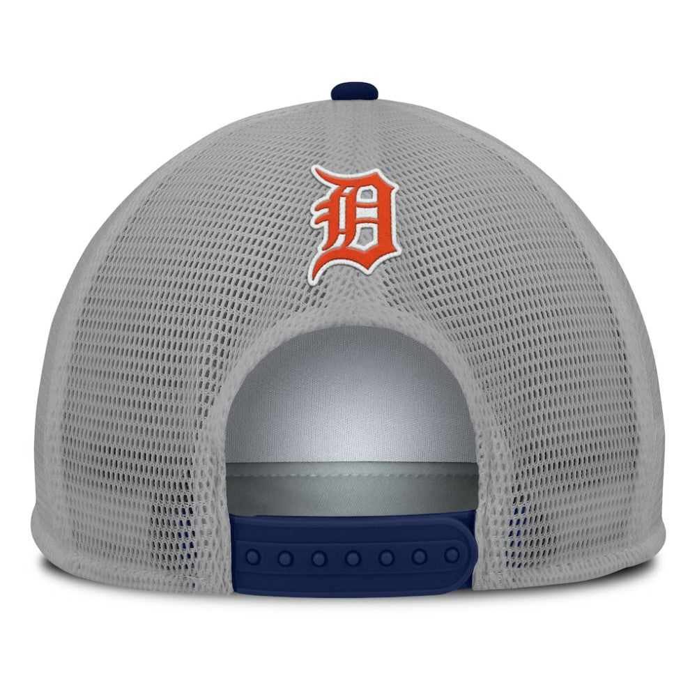 Detroit Tigers Fanatics Cranked Foam Front Patch Trucker Adjustable Hat - Gray/White Hats