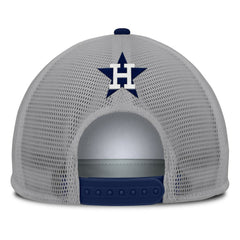 Houston Astros Fanatics Cranked Foam Front Patch Trucker Adjustable Hat - Gray/White Hats