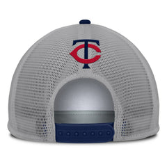 Minnesota Twins Fanatics Cranked Foam Front Patch Trucker Adjustable Hat - Gray/White Hats