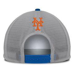 New York Mets Fanatics Cranked Foam Front Patch Trucker Adjustable Hat - Gray/White Hats