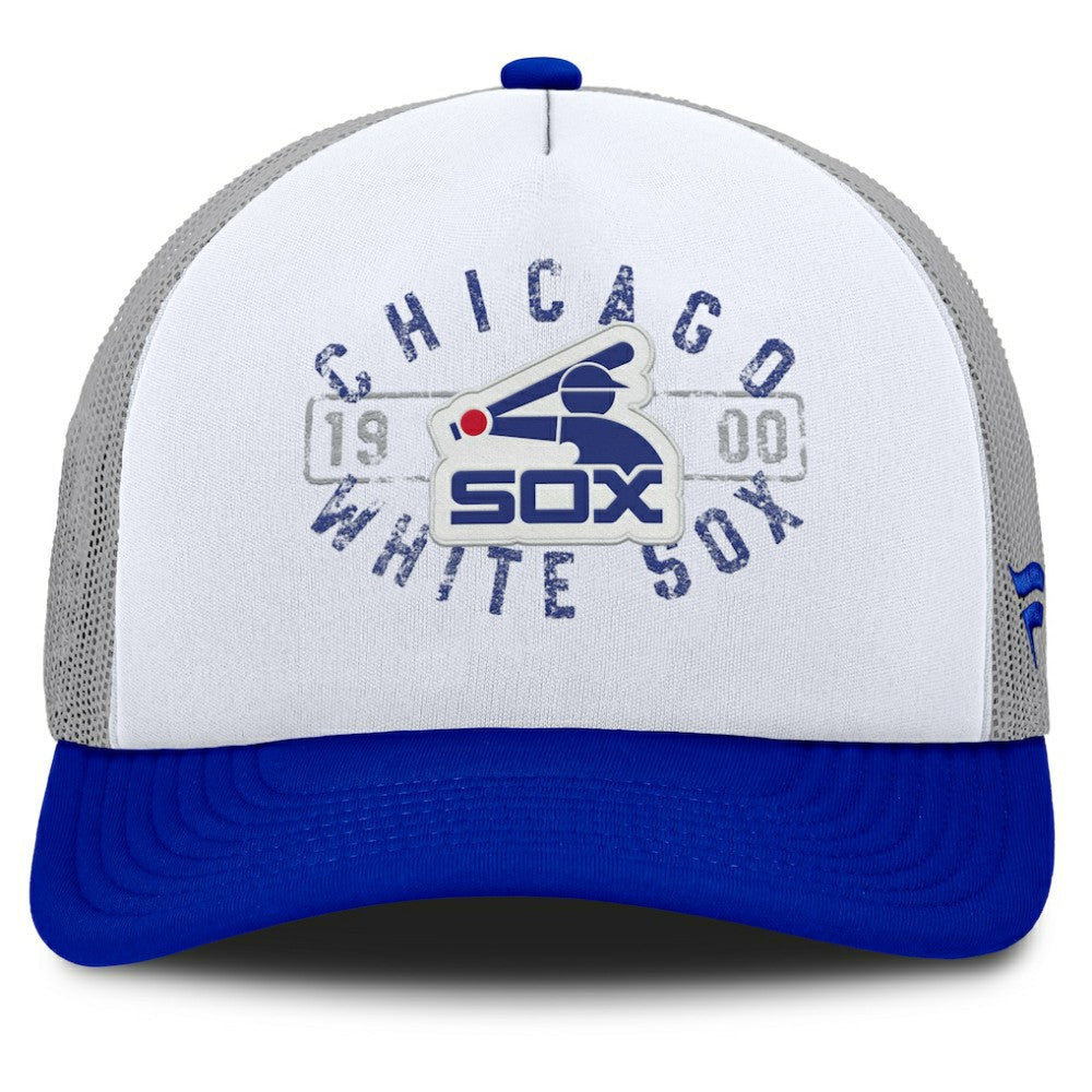 Chicago White Sox Fanatics Designated A-Frame Foam Front Trucker Adjustable Hat - White/Blue Hats