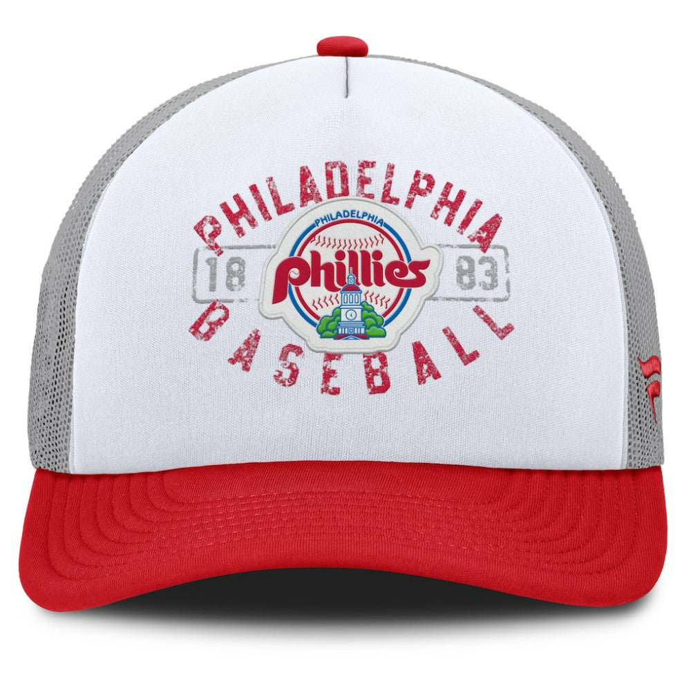 Philadelphia Phillies Fanatics Designated A-Frame Foam Front Trucker Adjustable Hat - White/Red Hats