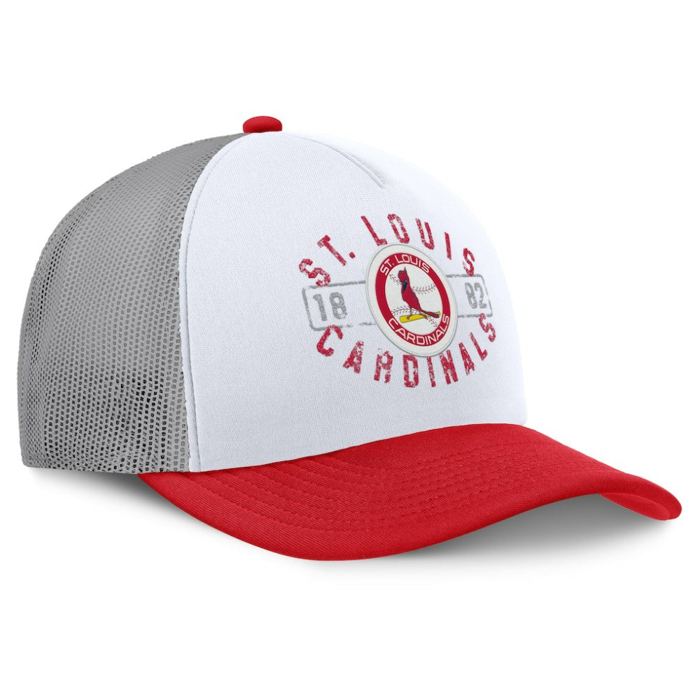 St. Louis Cardinals Fanatics Designated A-Frame Foam Front Trucker Adjustable Hat - White/Red Hats