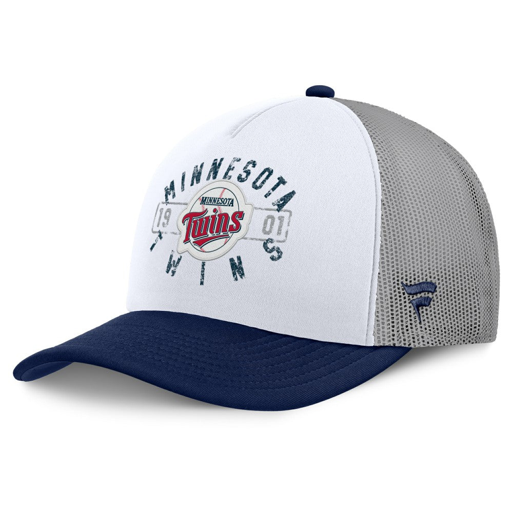 Minnesota Twins Fanatics Designated A-Frame Foam Front Trucker Adjustable Hat - White/Navy Hats