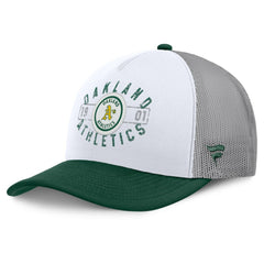 Athletics Fanatics Designated A-Frame Foam Front Trucker Adjustable Hat - White/Green Hats