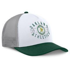 Athletics Fanatics Designated A-Frame Foam Front Trucker Adjustable Hat - White/Green Hats