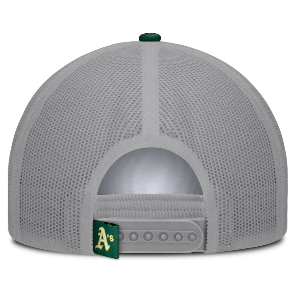 Athletics Fanatics Designated A-Frame Foam Front Trucker Adjustable Hat - White/Green Hats